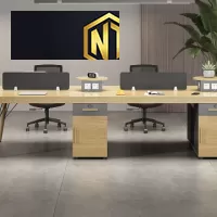 Tổng hợp các mẫu bàn làm việc theo cụm cho nhiều người đơn giản tại Nội Thất Ngọc Thịnh